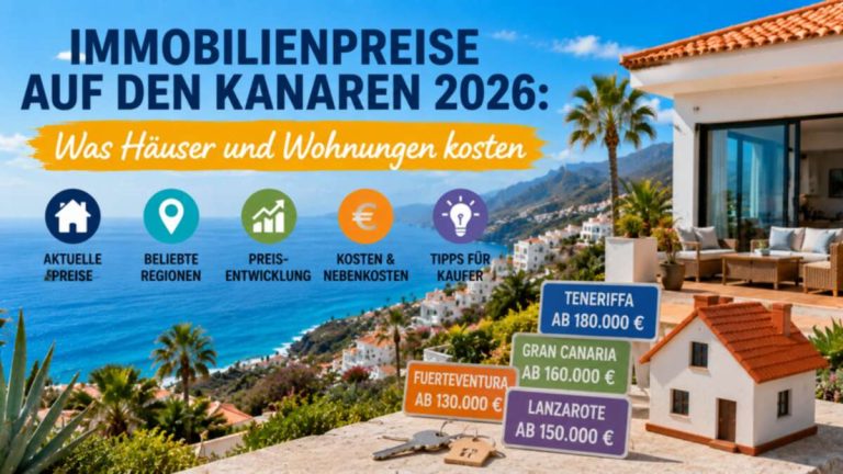 Immobilienpreise auf den Kanaren 2026: Was Häuser und Wohnungen kosten
