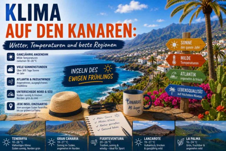 Klima auf den Kanaren: Wetter, Temperaturen und beste Regionen