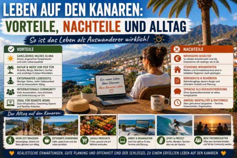 Leben auf den Kanaren: Vorteile, Nachteile und Alltag als Auswanderer