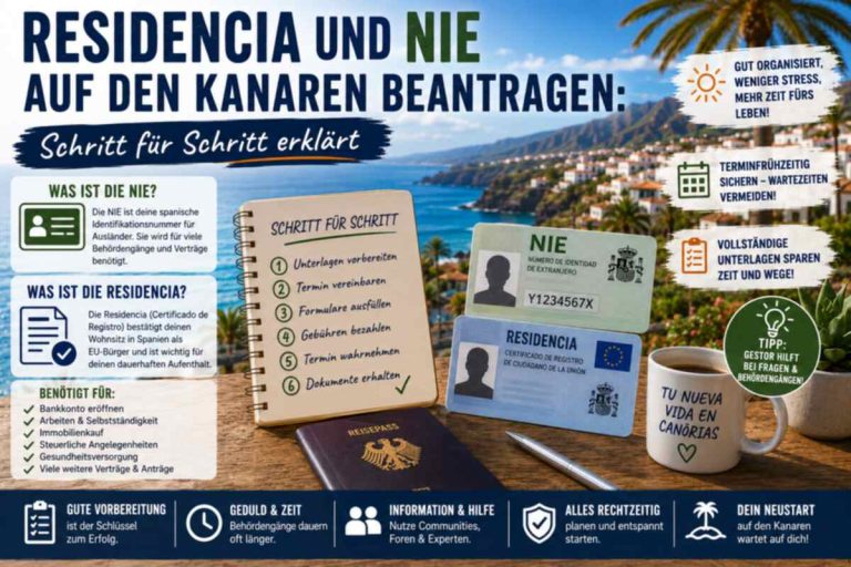 Residencia und NIE auf den Kanaren beantragen: Schritt für Schritt erklärt