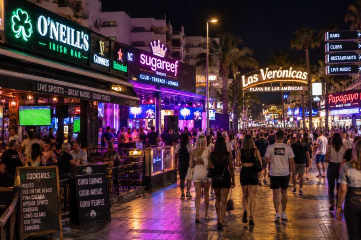 Arona kontrolliert Nachtleben in Playa de Las Américas nach Sicherheits- und Lärmproblemen auf Teneriffa (Nachtleben Las V…