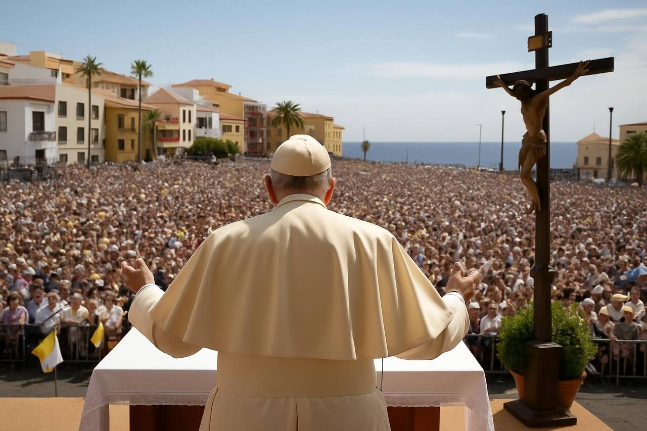 Papst León XIV gedenkt Migranten, die im Meer vor Gran Canaria starben – Divers / Vermischtes (Papst Zeremonie)