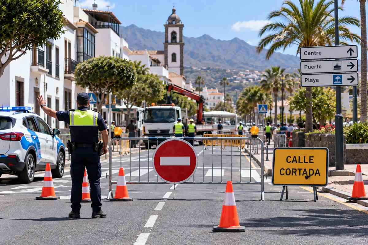 Verkehrsbeschränkungen in La Laguna am Feiertag des Santísimo Cristo – Verkehr (Strassensperrung)